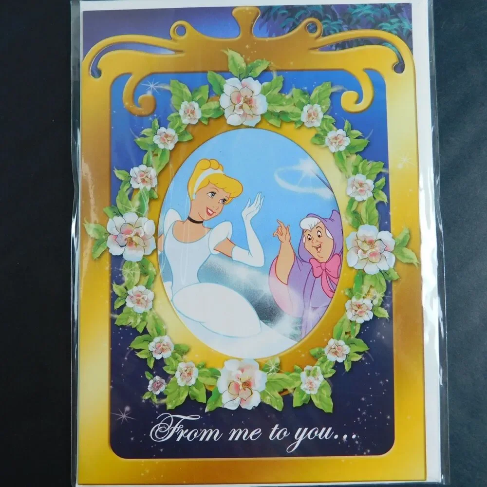 Disney Birthday Cards Pop-Up Storybook & Envelopes Wish Fun Cinderella Lot of 5